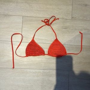 Adjustable Padded Orange Bikini Top